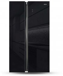 Холодильник Ginzzu NFK-520 черное стекло